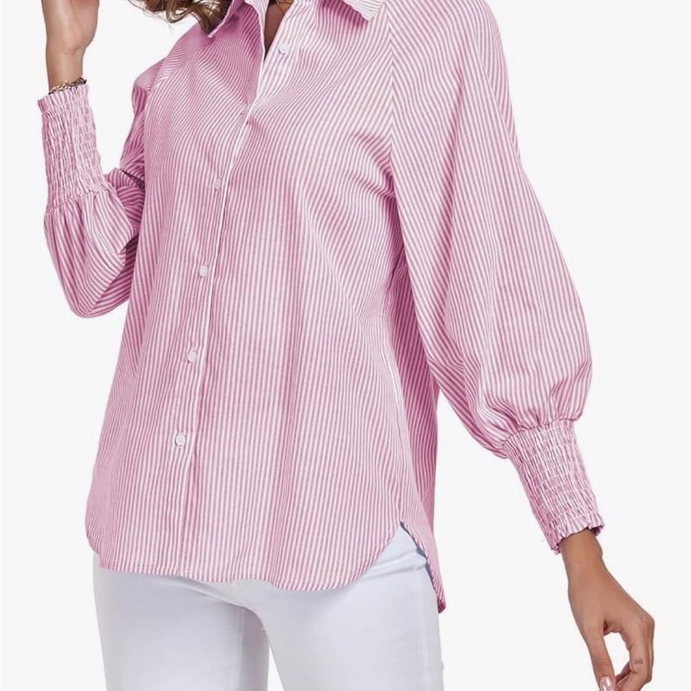 Pink Striped Women's Top